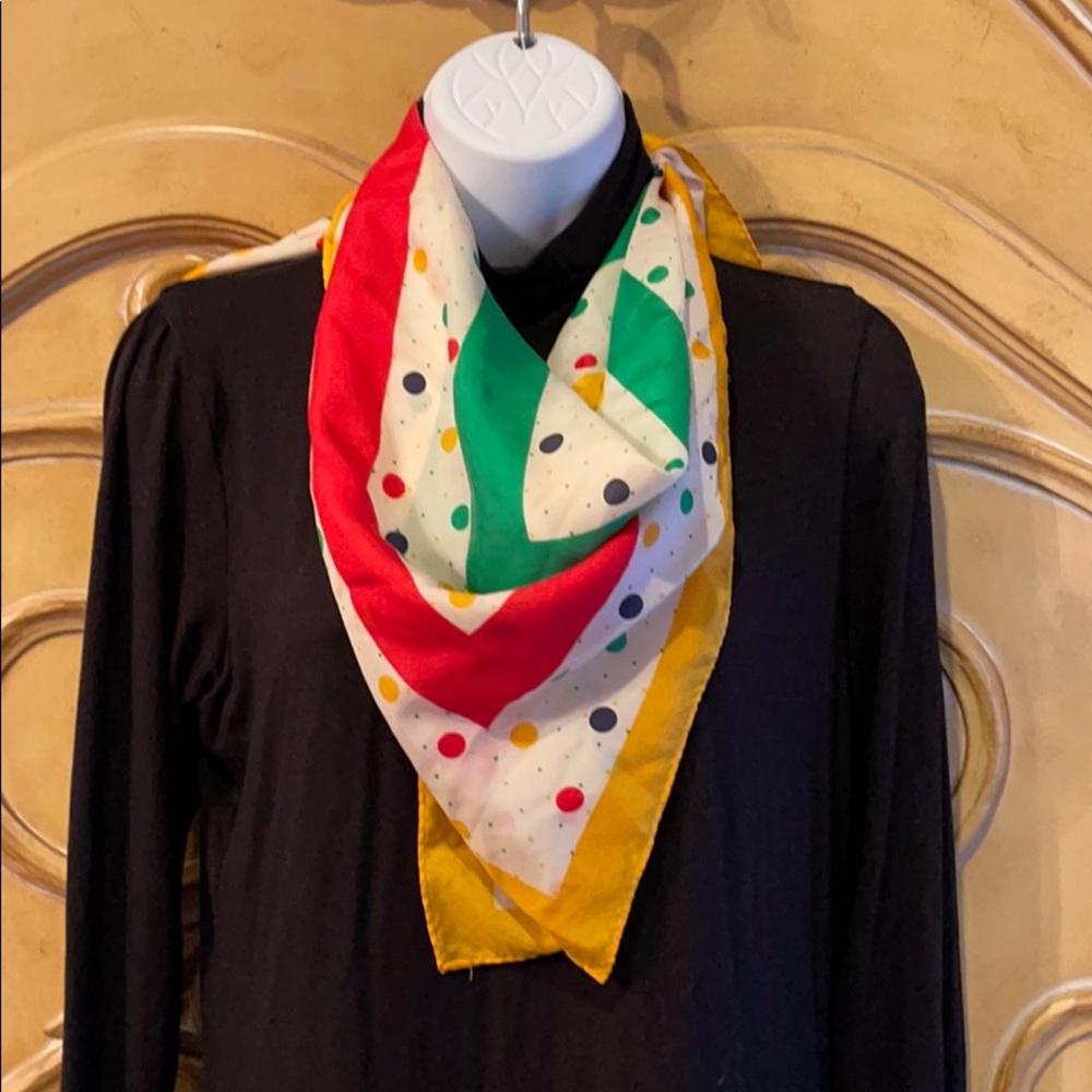 Polka Dot Square Scarf